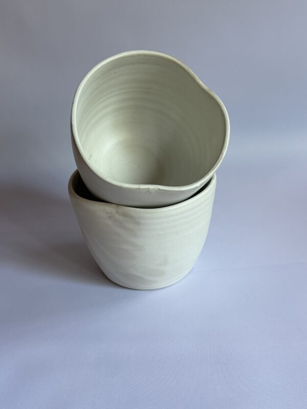 Bol Flor blanco mate